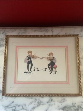 Rare P Buckley Moss Morning Song Print Signed Numbered  Dated Matted  Framed